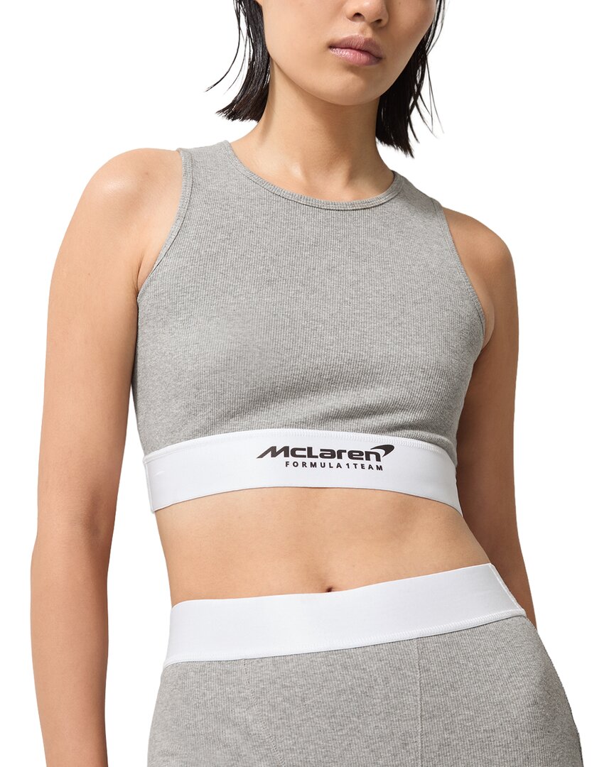 Reiss Cloud Ribbed Cropped Vest