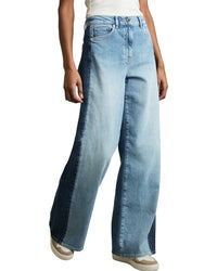 Reiss Briar Contrast Panel Wide Leg Jean