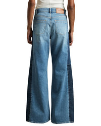 Reiss Briar Contrast Panel Wide Leg Jean