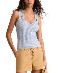 Reiss Alethia Twist Strap Linen-Blend Vest