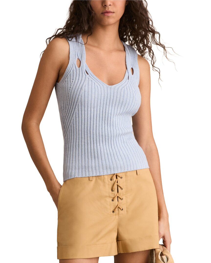 Reiss Alethia Twist Strap Linen-Blend Vest
