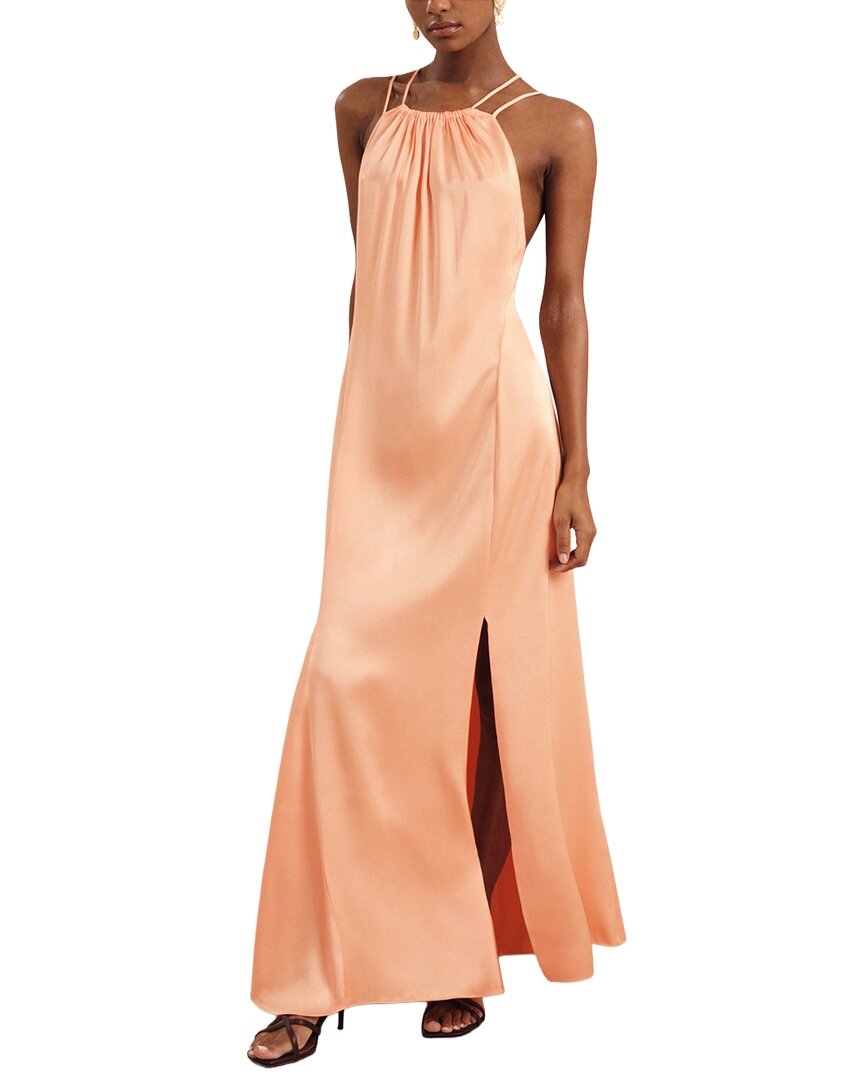 Reiss Tallie Satin Halter Neck Dress