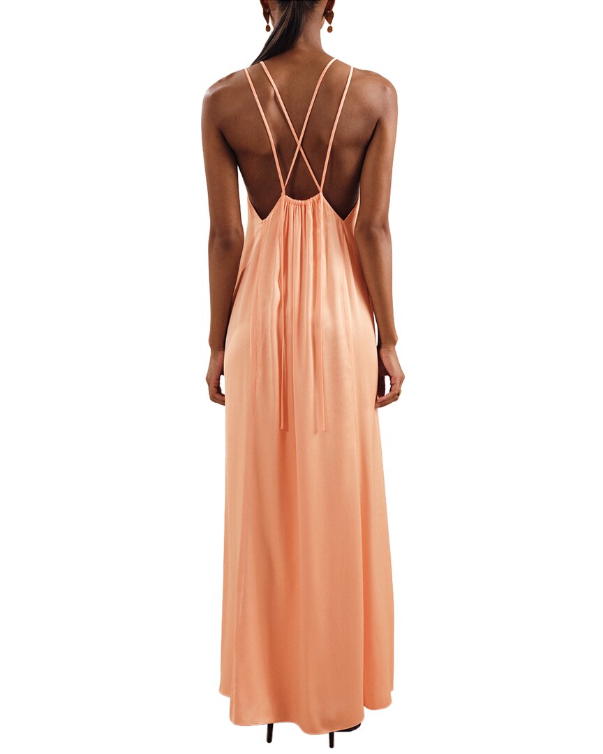 Reiss Tallie Satin Halter Neck Dress