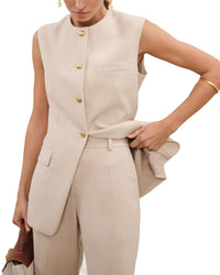 Reiss Athena High Neck Long Line Jacket