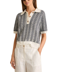 Reiss Reiss Jem Linen-Blend Polo Top