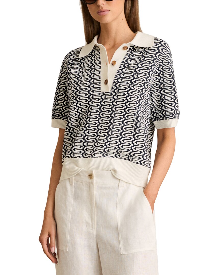 Reiss Reiss Jem Linen-Blend Polo Top