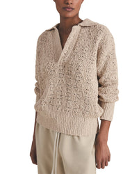 Reiss Hunter Polo Neck Textured Sweater