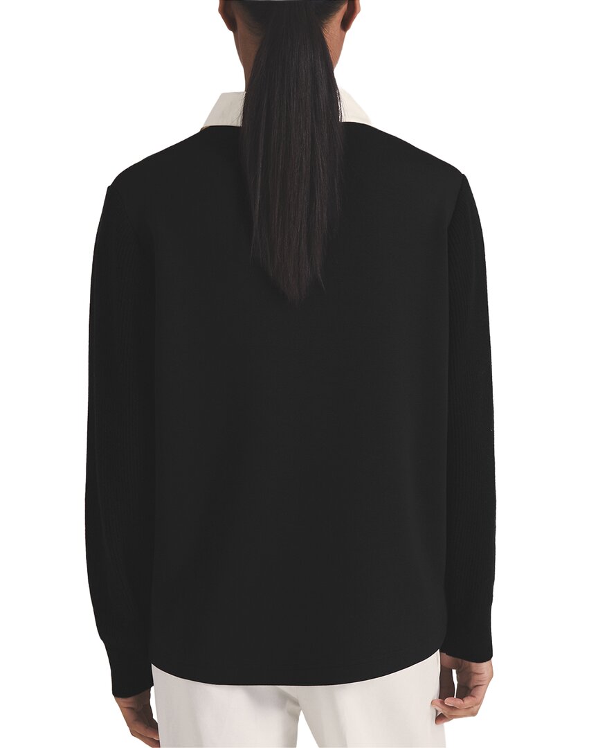 Reiss Noa Open Collar Wool & Cashmere-Blend Polo Shirt
