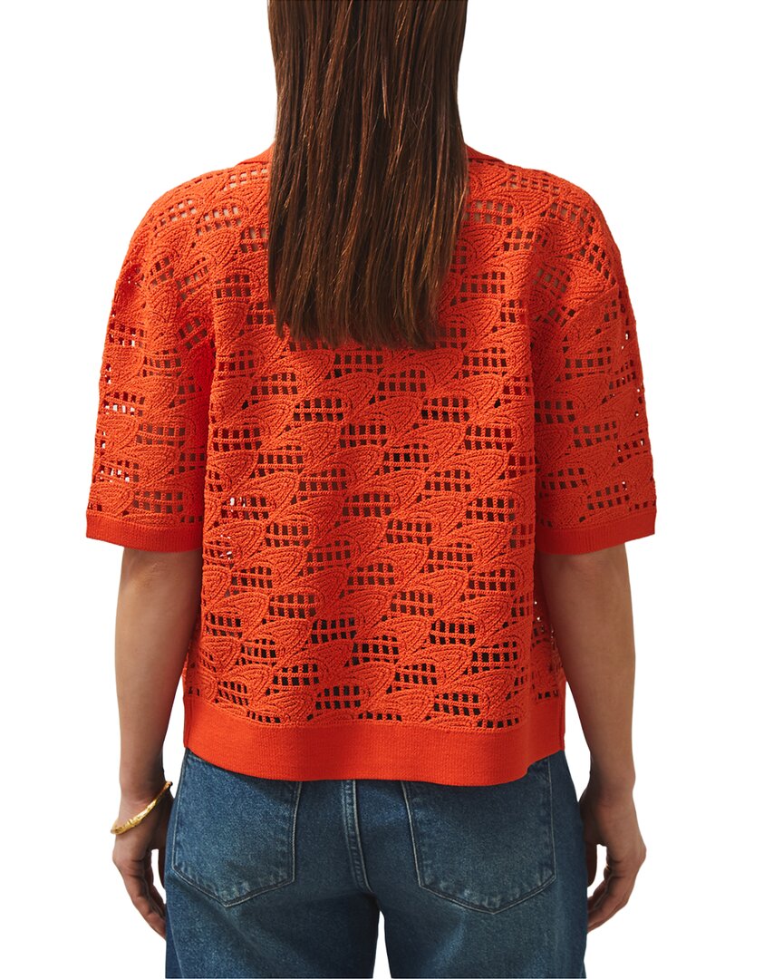 Reiss Fleur Crochet Cuban Shirt
