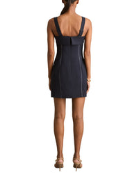 Reiss Effie Short Contrast Stitch Dress