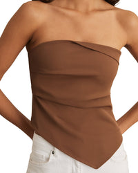 Reiss Millie Ruched Bandeau Top