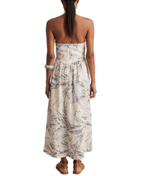 Reiss Carla Palm Printed Linen Dress