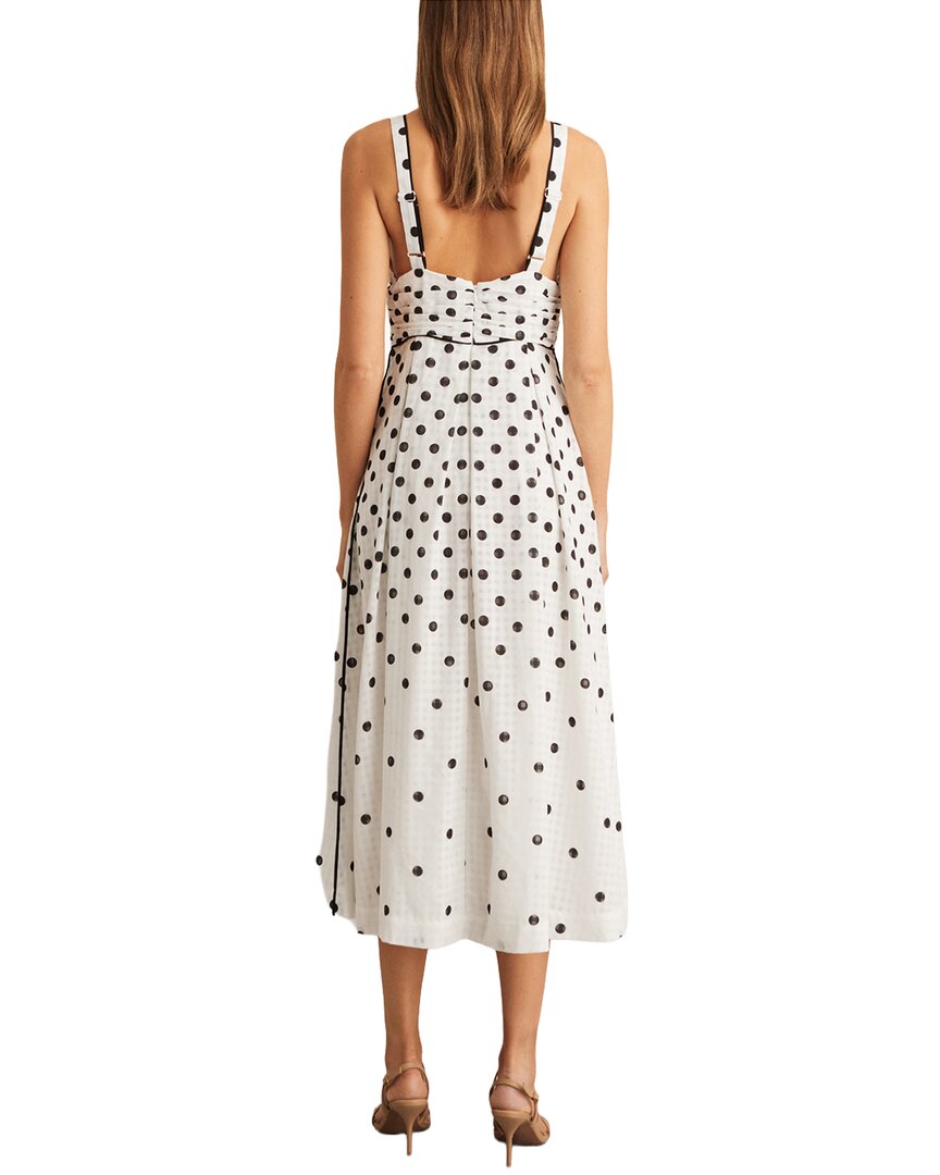 Reiss Dottie Polka Dot Midi Dress