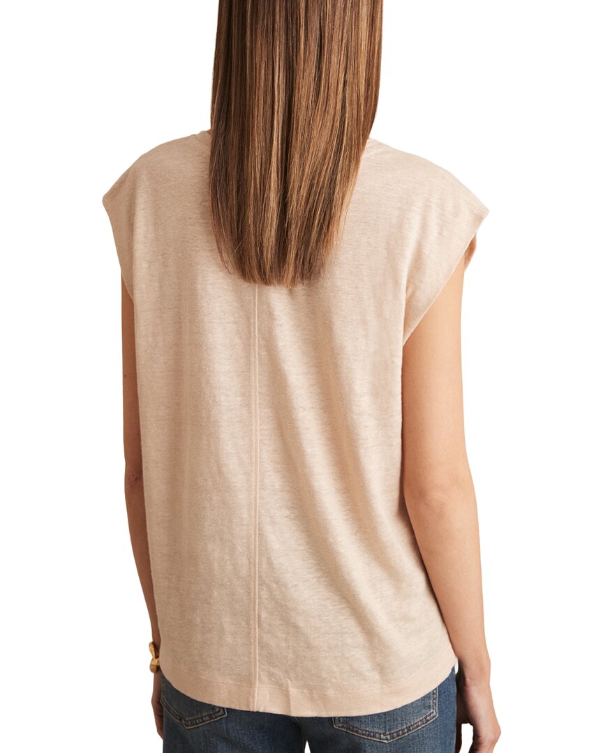 Reiss Mara Sleeveless Linen T-Shirt