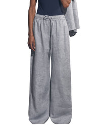 Reiss Willow Linen-Blend Wide Leg Trouser