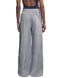 Reiss Willow Linen-Blend Wide Leg Trouser
