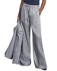 Reiss Willow Linen-Blend Wide Leg Trouser