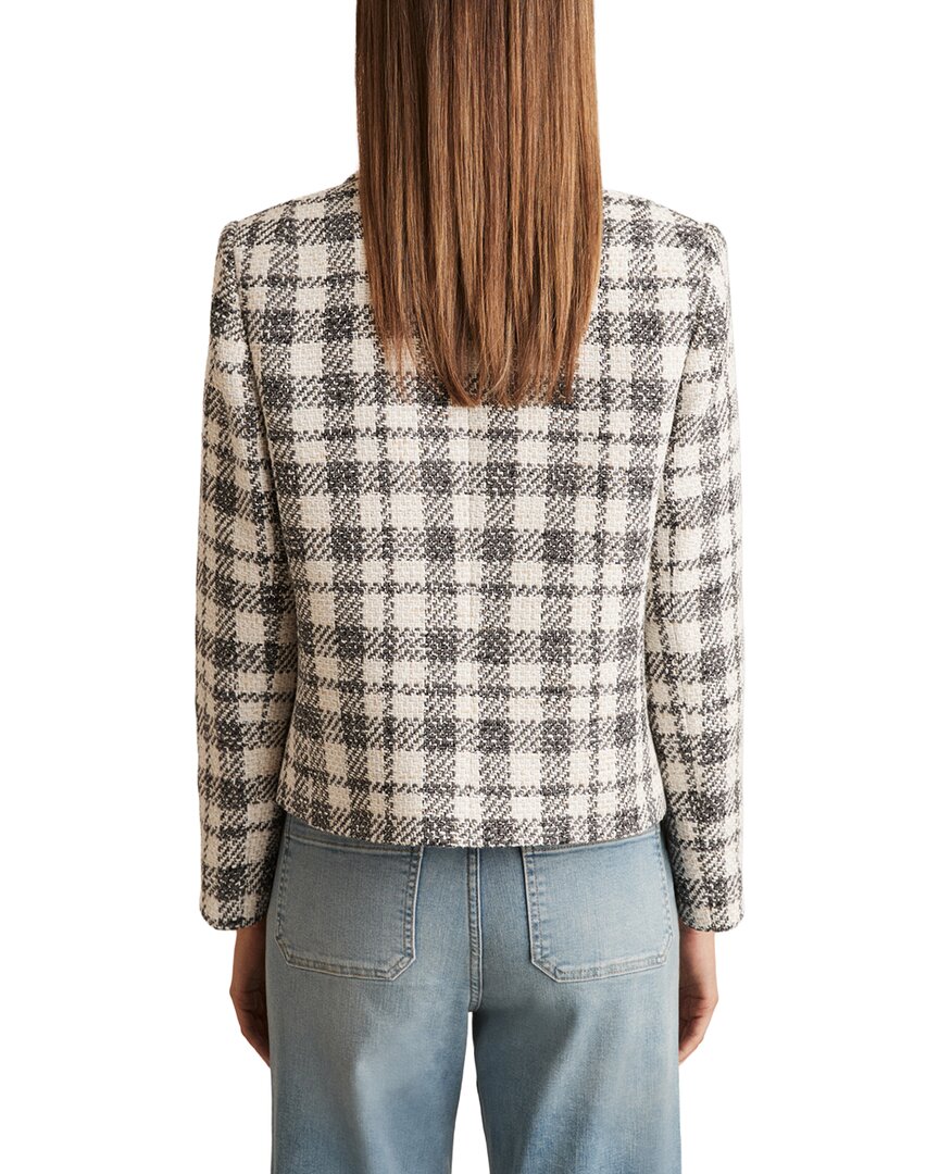 Reiss Carly Check Cropped Jacket