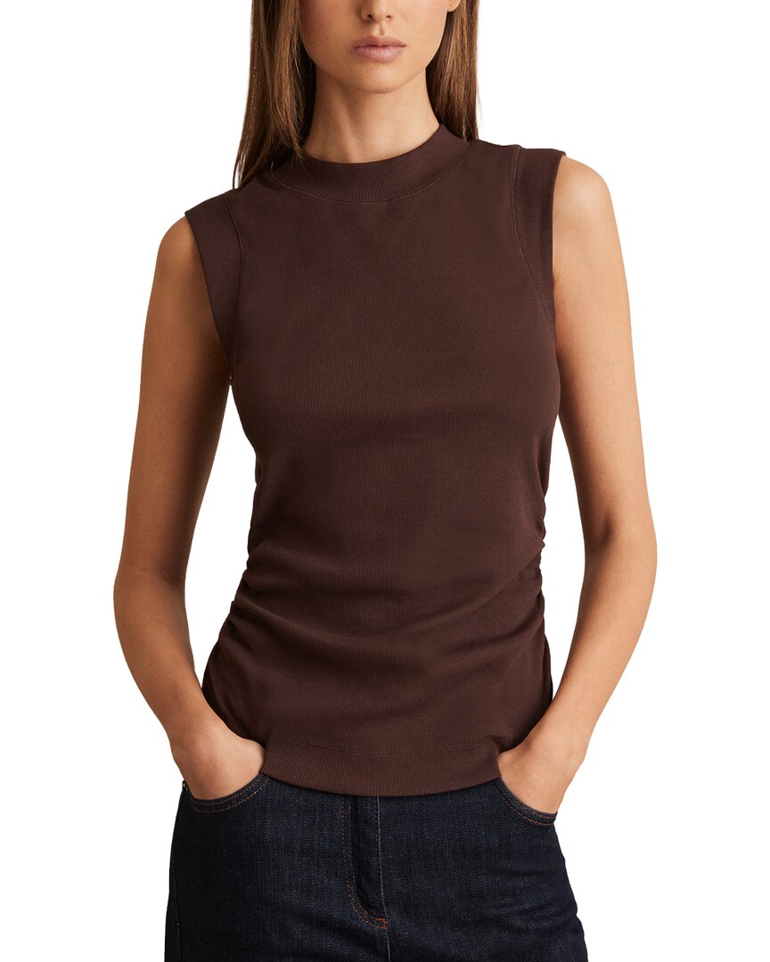 Reiss Reiss Trudy Ruched Ribbed Vest
