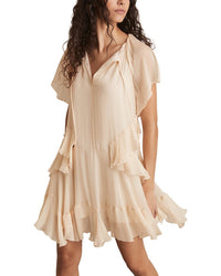 Reiss Lexie Short Ruffle Flippy Dress