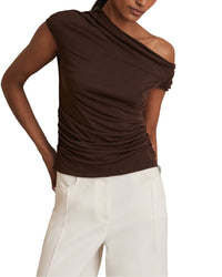 Reiss Serena Ruched Off The Shoulder Top