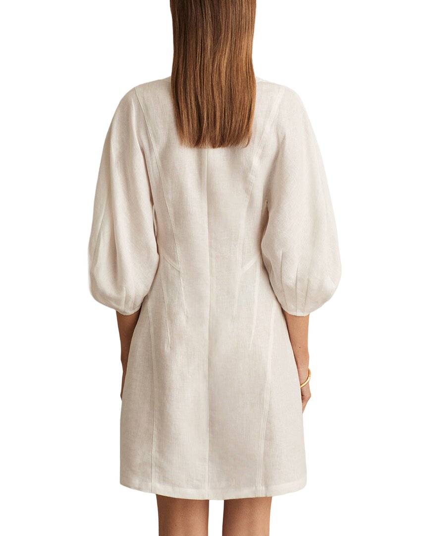 Reiss Reiss Romi Linen Balloon Sleeved Dress