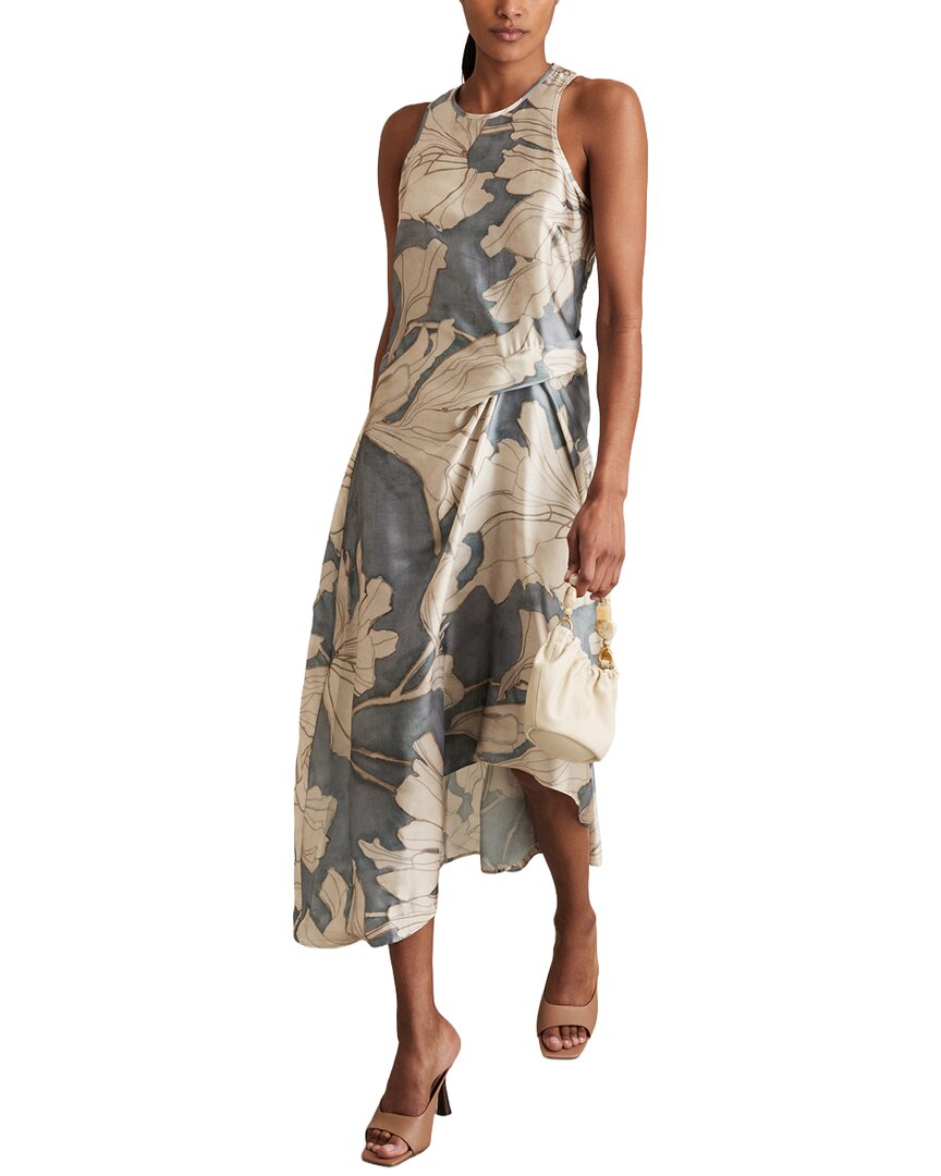 Reiss Reiss Mieke Drape Printed Gown