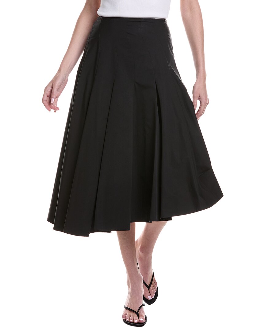 Fforme Rio Asymmetrical Pleated Midi Skirt