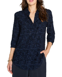 Nic+Zoe Any Occasion Clipped Jacquard Top