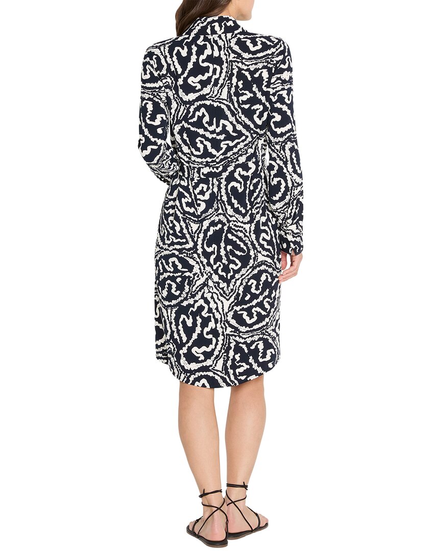 Nic+Zoe Indigo Leaf Double Crepe Eva Dress