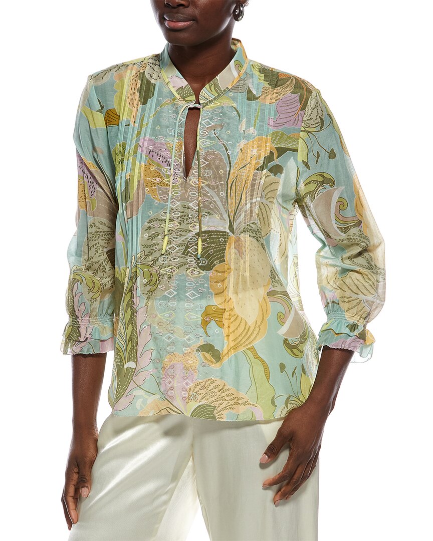 Marc Cain Marc Cain Printed Silk-Blend Blouse