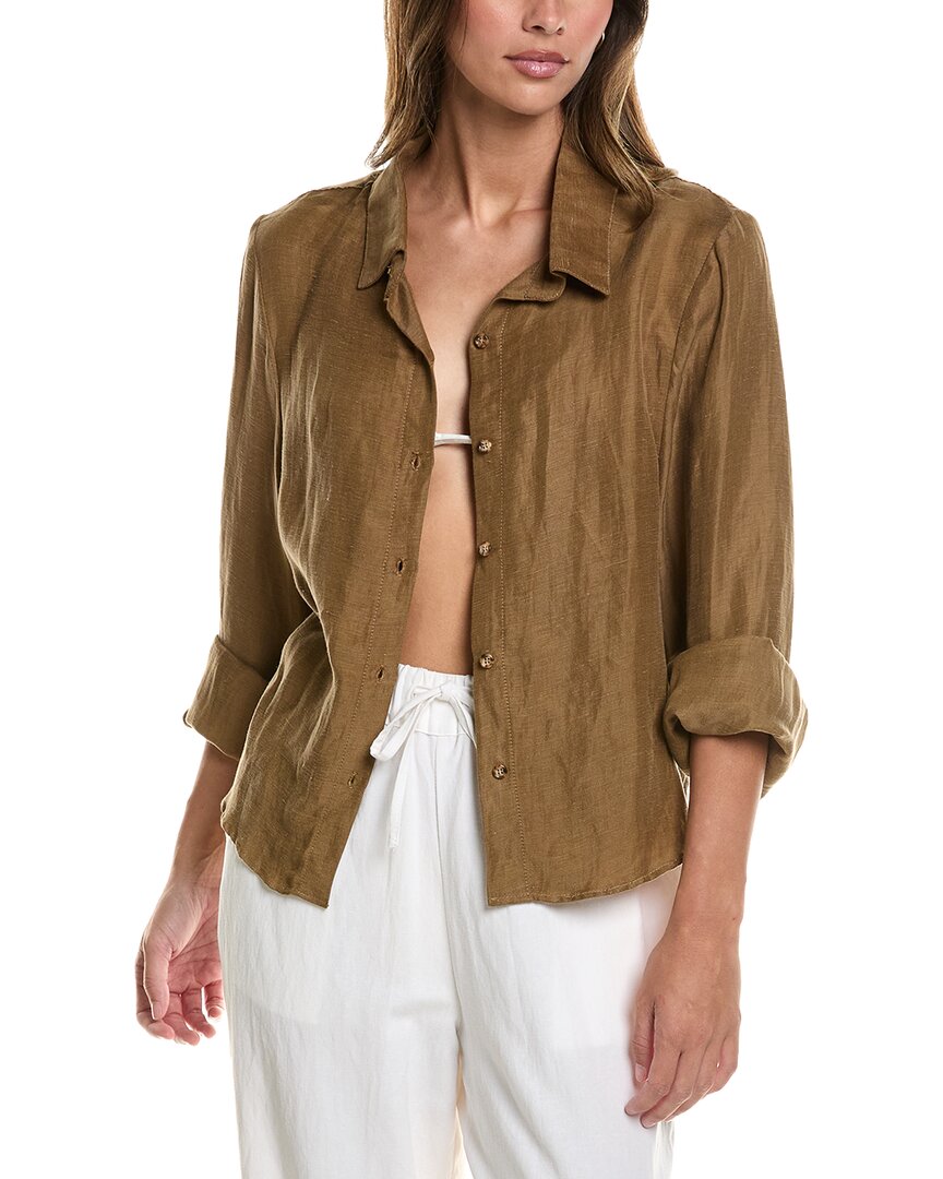 Anemos Anemos Linen-Blend Phillips Button-Down Shirt