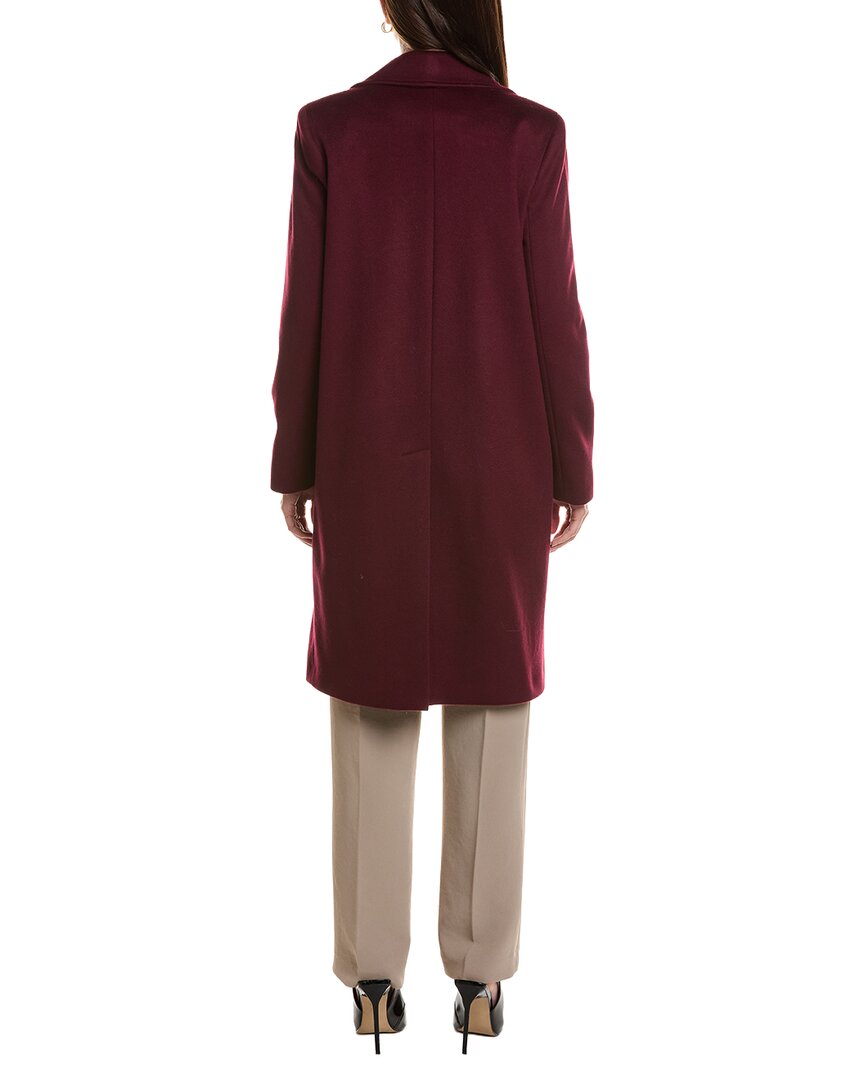 Sofiacashmere Single-Breasted Notched Lapel Wool & Cashmere-Blend Coat