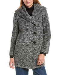 Sofiacashmere Cocoon Wool & Alpaca-Blend Coat
