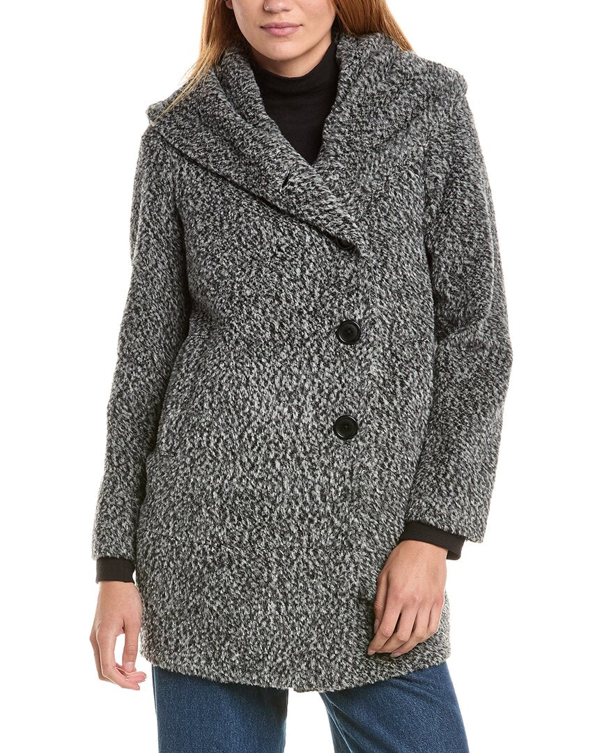 Sofiacashmere Cocoon Wool & Alpaca-Blend Coat