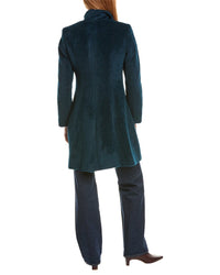 Sofiacashmere Stand Collar Wool & Alpaca-Blend Coat