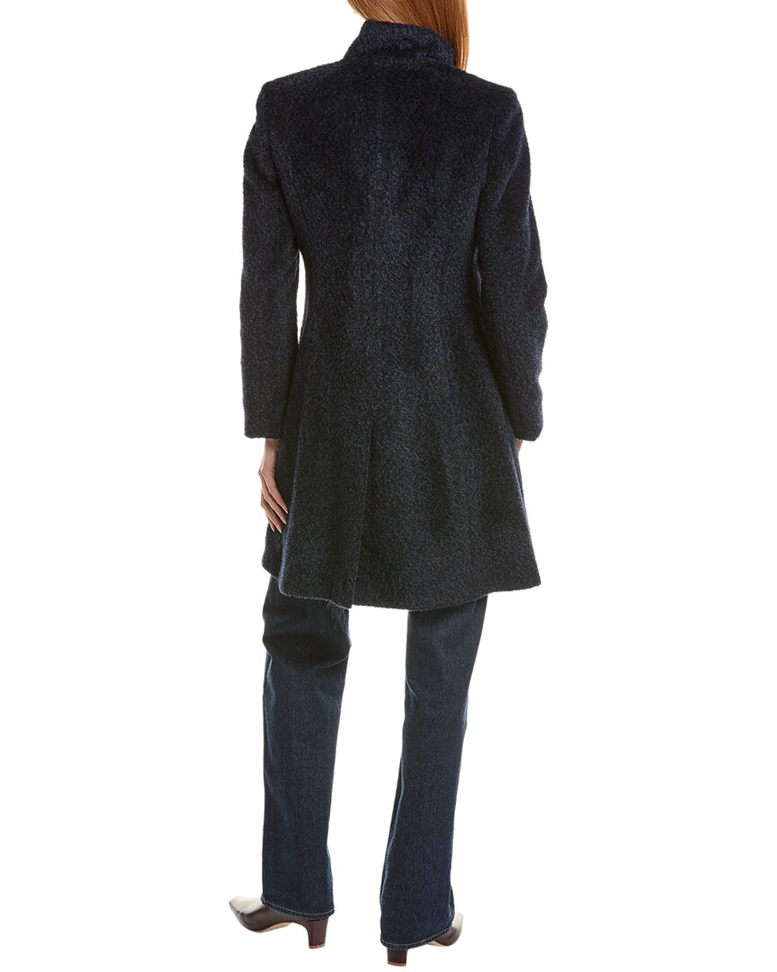 Sofiacashmere Stand Collar Wool & Alpaca-Blend Coat