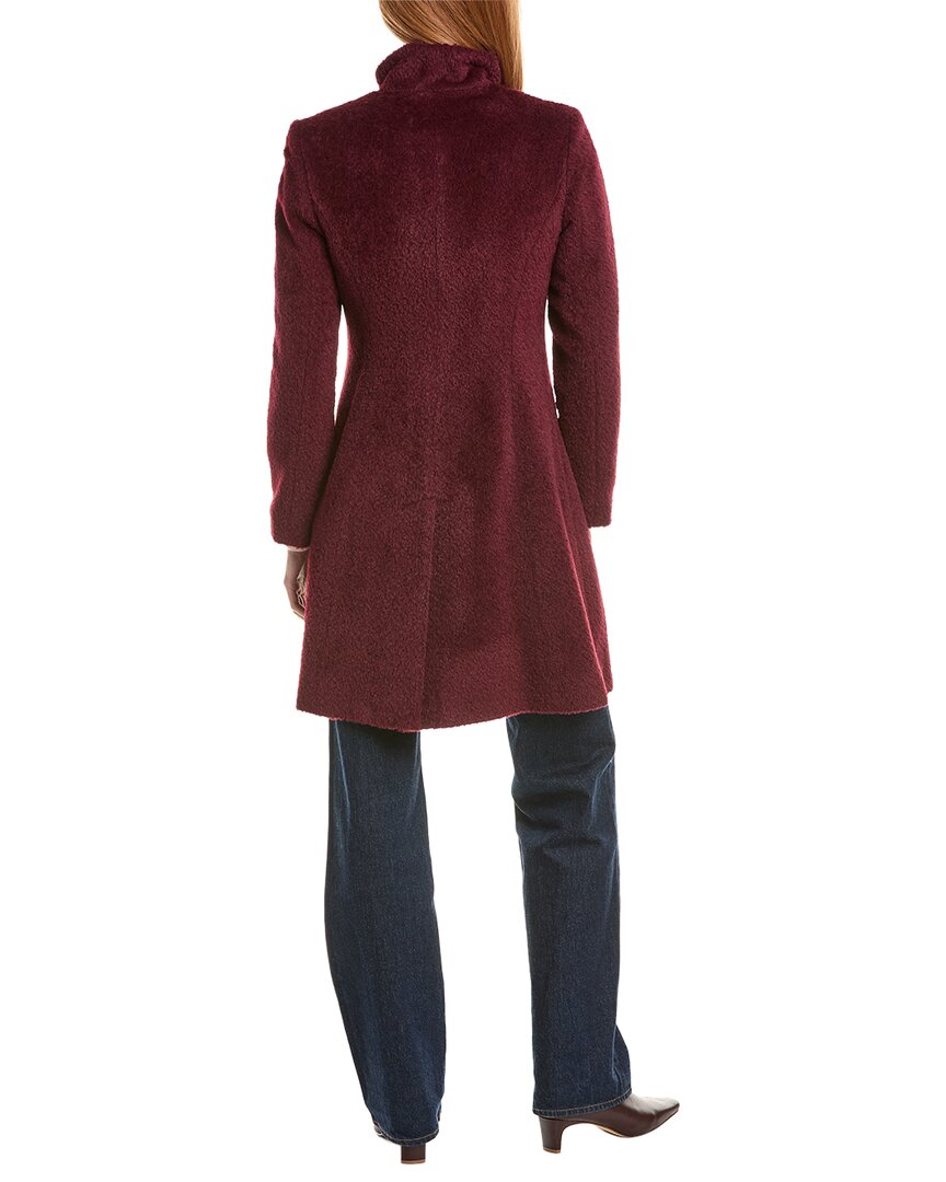 Sofiacashmere Stand Collar Wool & Alpaca-Blend Coat