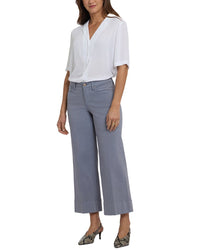 Nydj Teresa Shadow Blue Wide Leg Jean