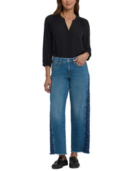 Nydj Teresa Leopard Crest Wide Leg Jean