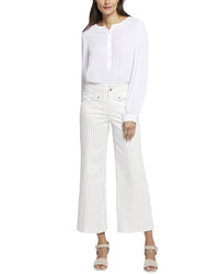 Nydj Teresa Beach Cruise Stripe Wide Leg Jean