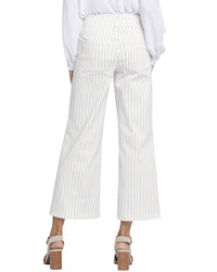 Nydj Teresa Beach Cruise Stripe Wide Leg Jean