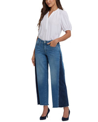 NYDJ Nydj Teresa Avenue Blue Wide Leg Jean