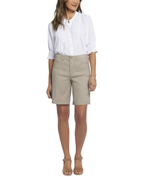 Nydj Bermuda Saddlewood Linen-Blend Short