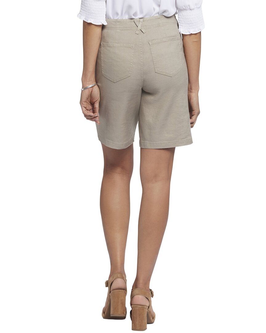 Nydj Bermuda Saddlewood Linen-Blend Short