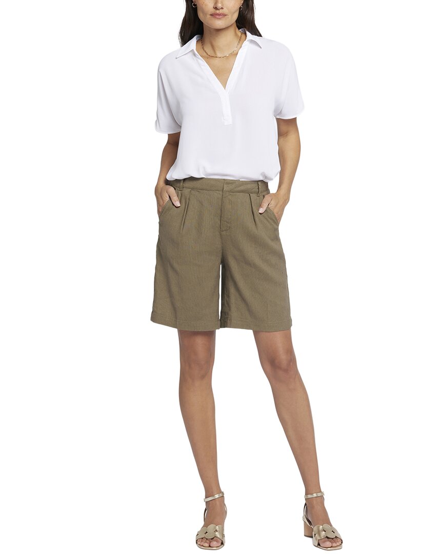 Nydj Relaxed Avocado Linen-Blend Short