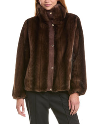 Via Spiga Via Spiga Faux Fur Bomber Jacket