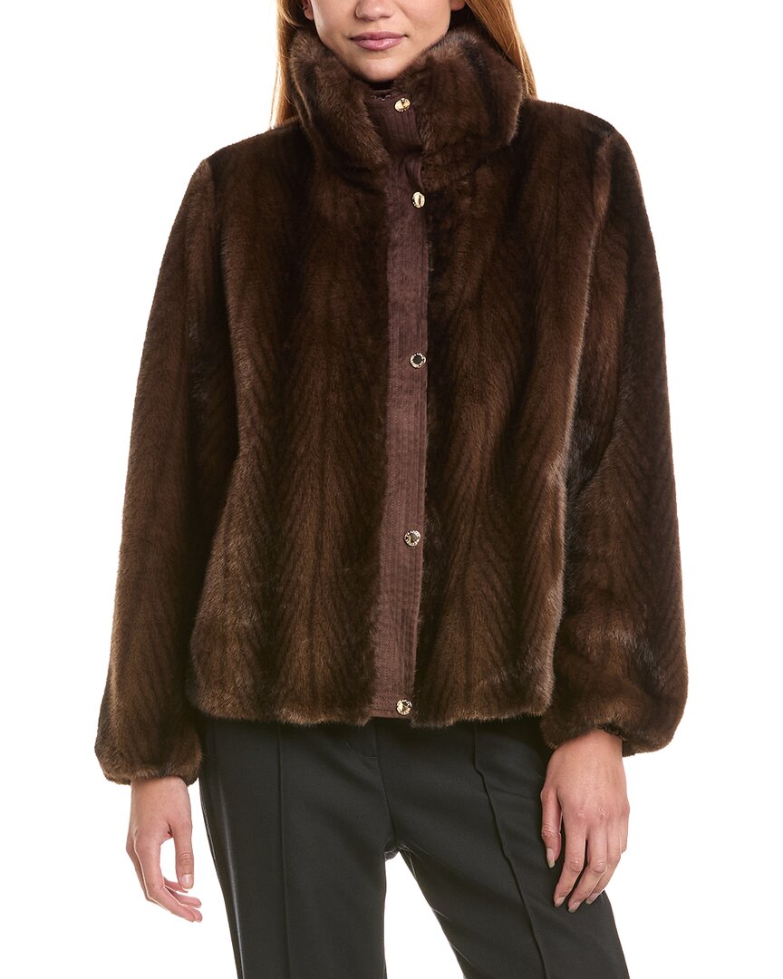 Via Spiga Via Spiga Faux Fur Bomber Jacket