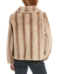 Via Spiga Faux Fur Bomber Jacket