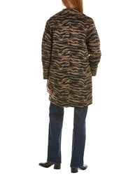 Via Spiga Via Spiga Double-Breasted Zebra Coat